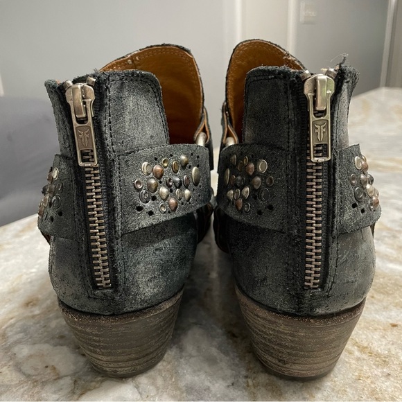 FRYE Ray Deco Fashion Leather Booties / Ankle Boots Women’s 9.5 - Picture 8 of 12